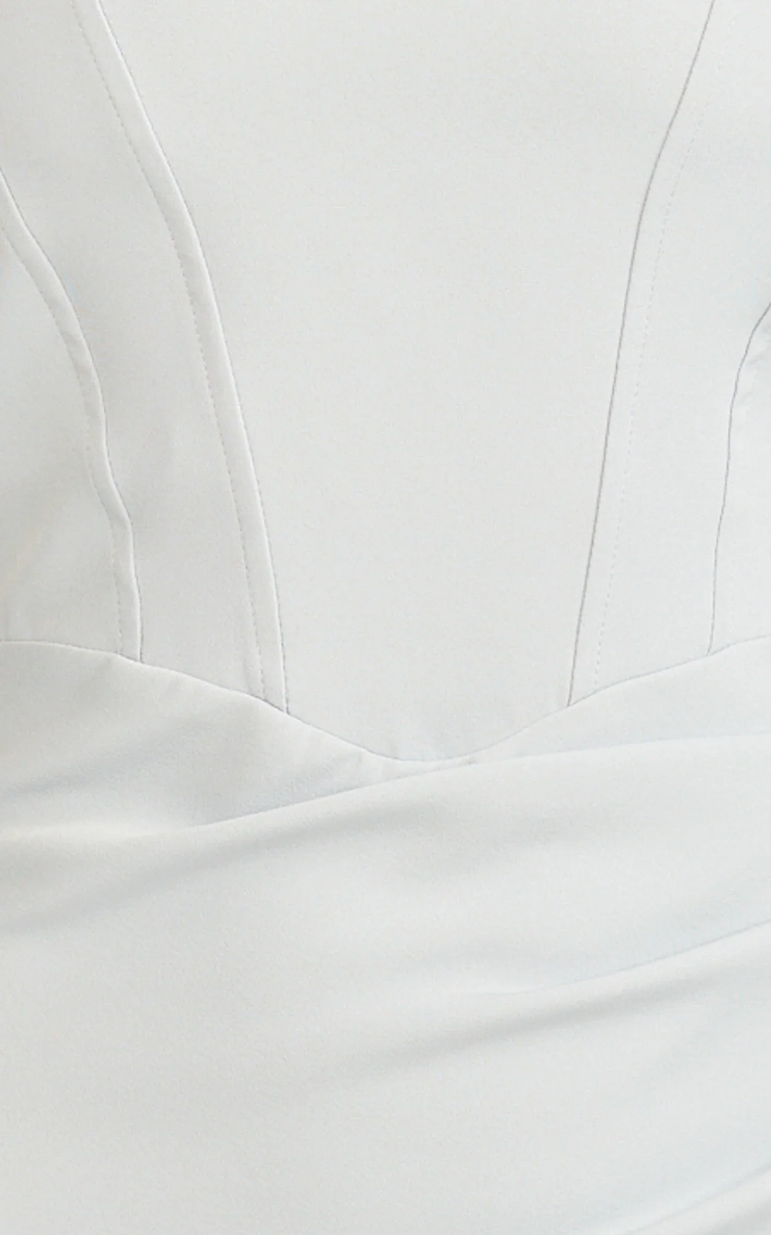 Karina Mini Dress - Halter Neck Princess Panel Tucked Waist Dress in Blue