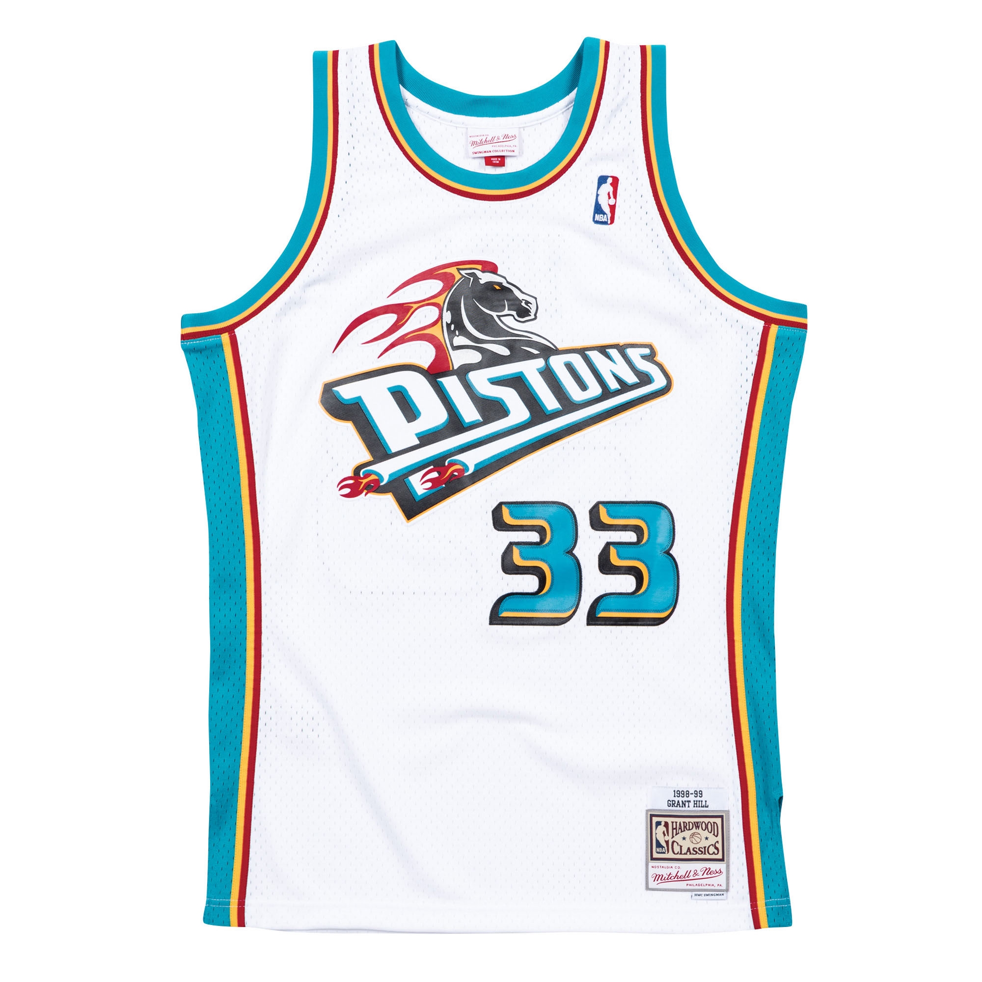 Grant Hill #33 Detroit Pistons 1998-99 Swingman NBA Jersey White