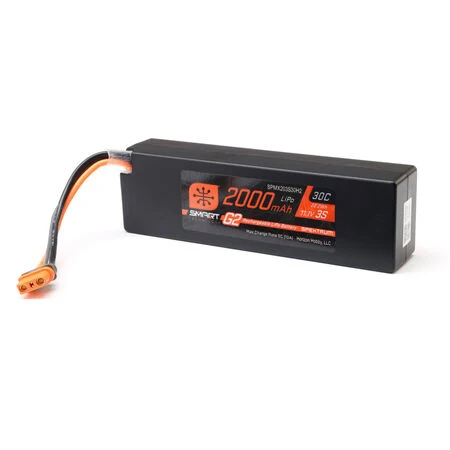 11.1V 2000mAh 3S 30C Smart G2 LiPo Battery: IC2 Spektrum SPMX203S30H2 ARRMA® Mini Kraton