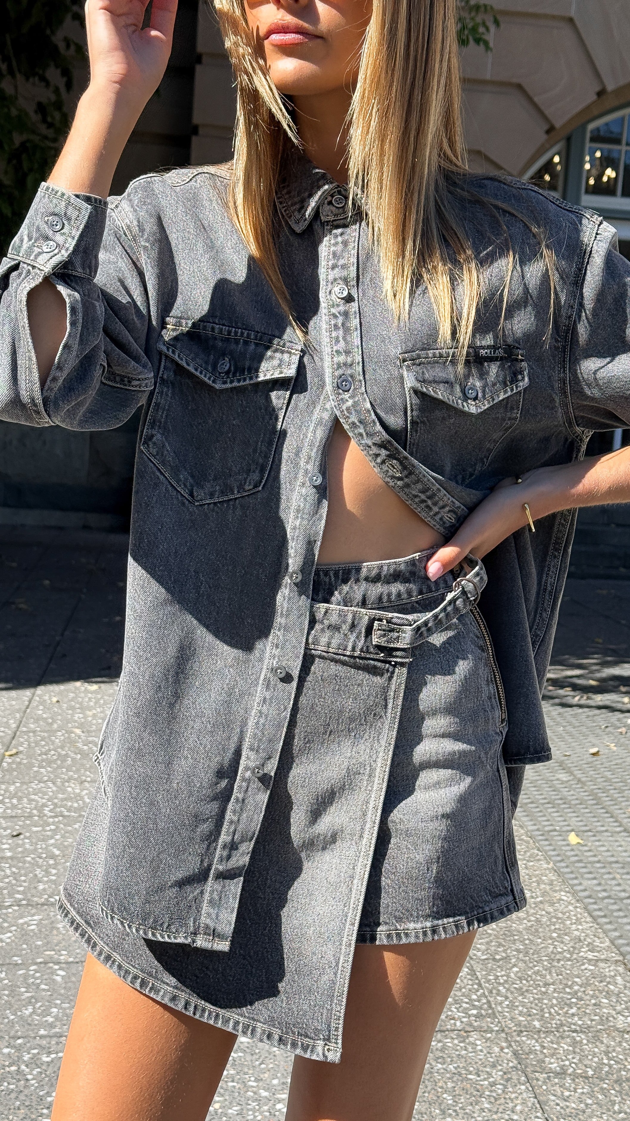 Rollas Classic Denim Shirt - Black Stone