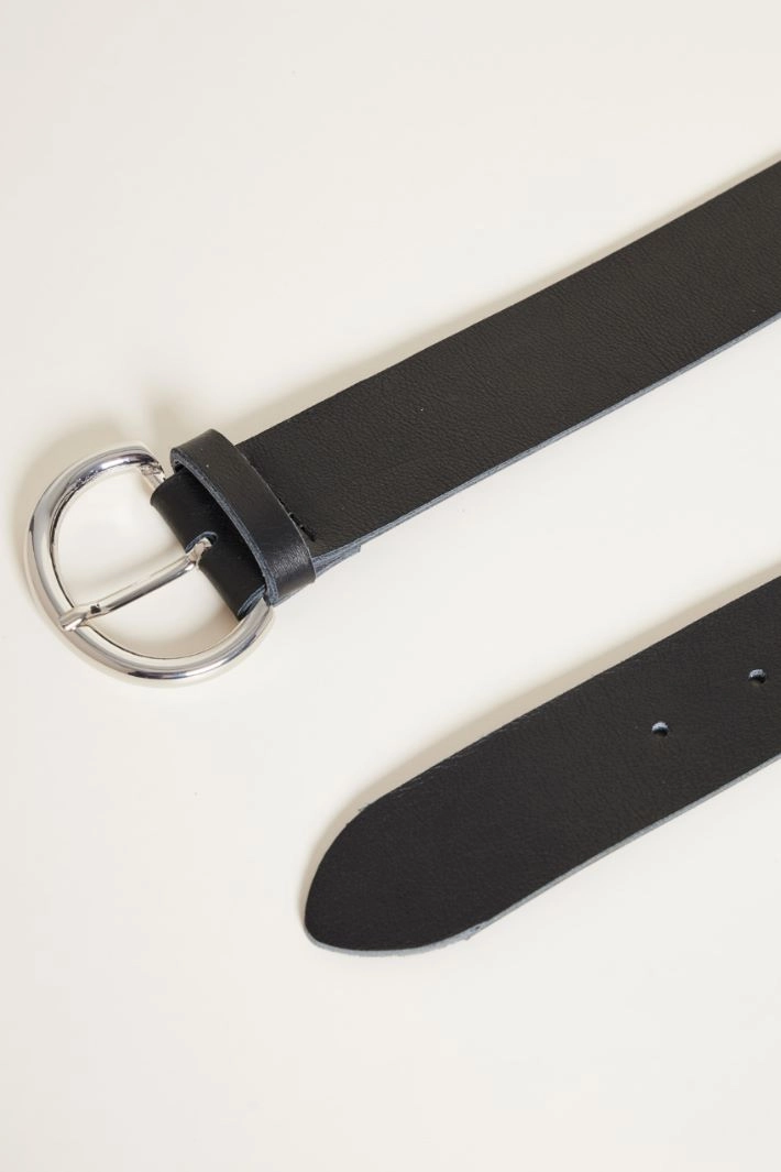 Leather belt - BLACK