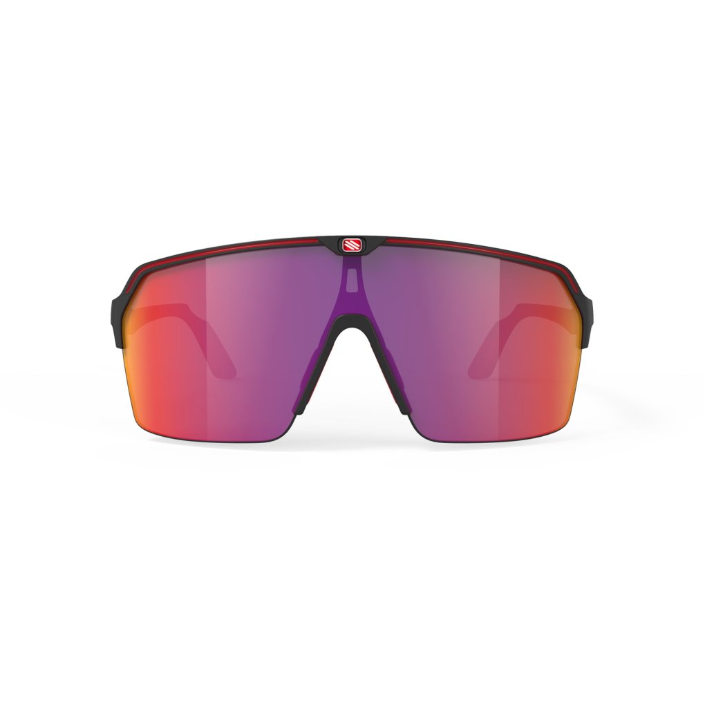Rudy Project Spinshield Air Glasses - Black Matte/Multilaser Red