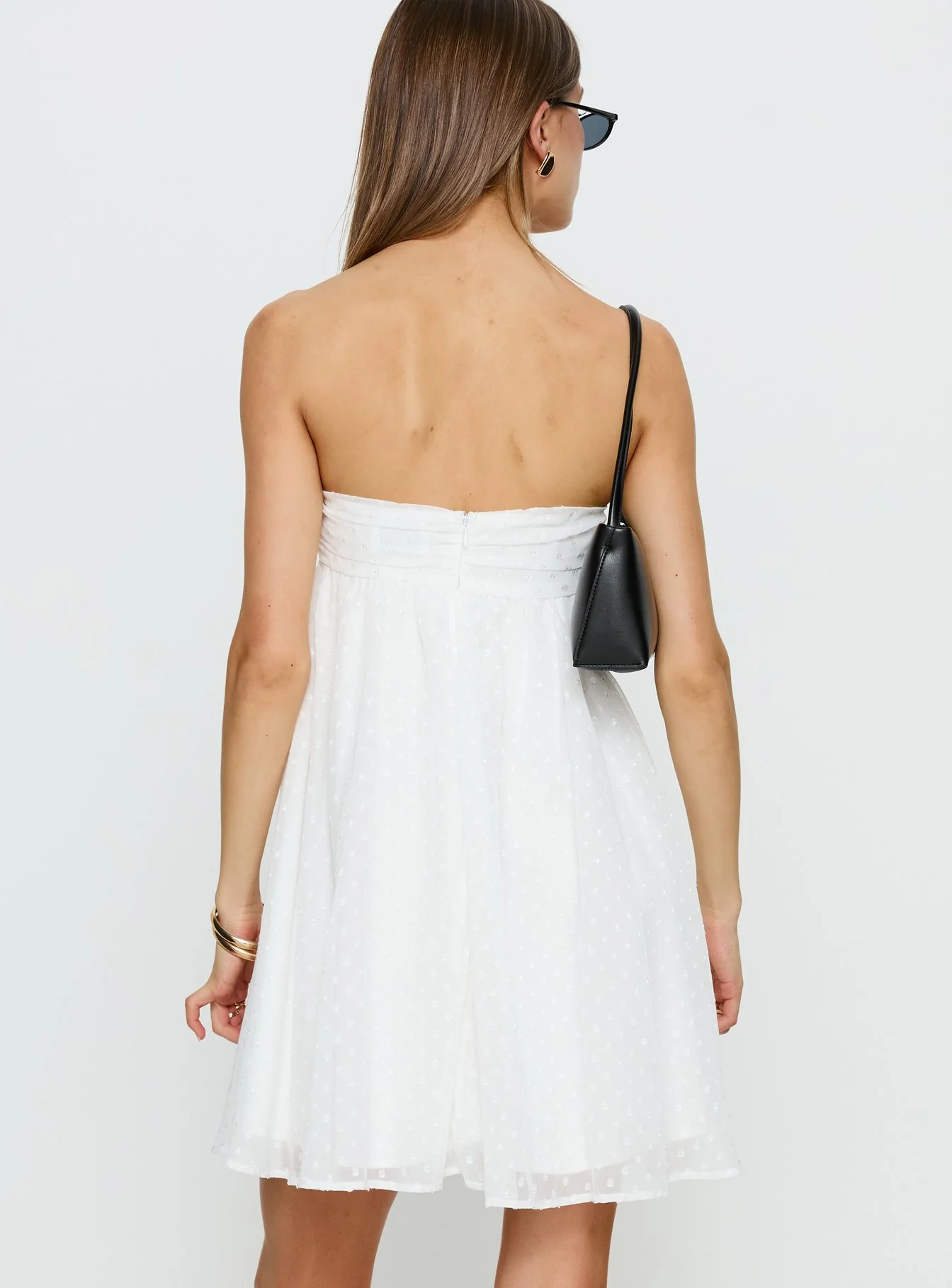 Kaimilla Strapless Sweetheart Mini Dress White