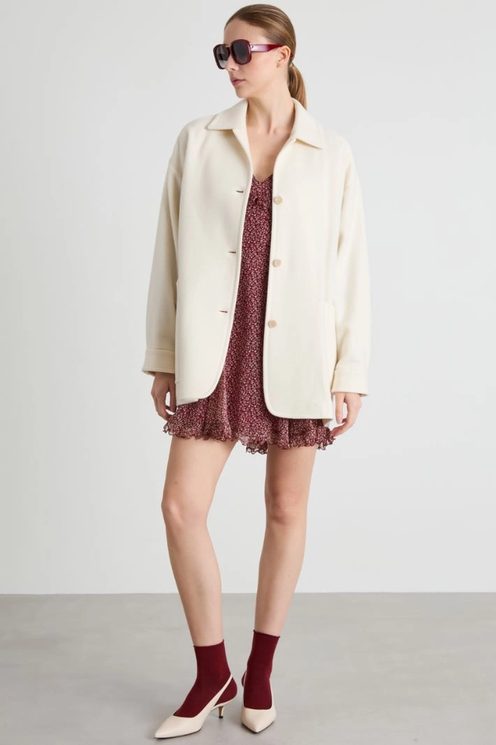 Alpaca and cashmere coat - CREAM