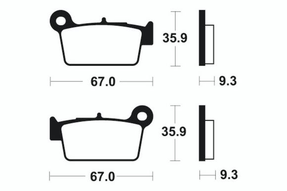 Tecnium MX/Quad Metal Frittée brake pads - MO290Ref: TE00890A / 1022873