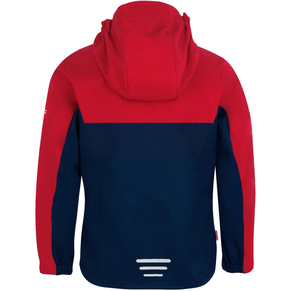 Trollkids Kristiansand Jacket Kids - Bright Red/Mystic Blue