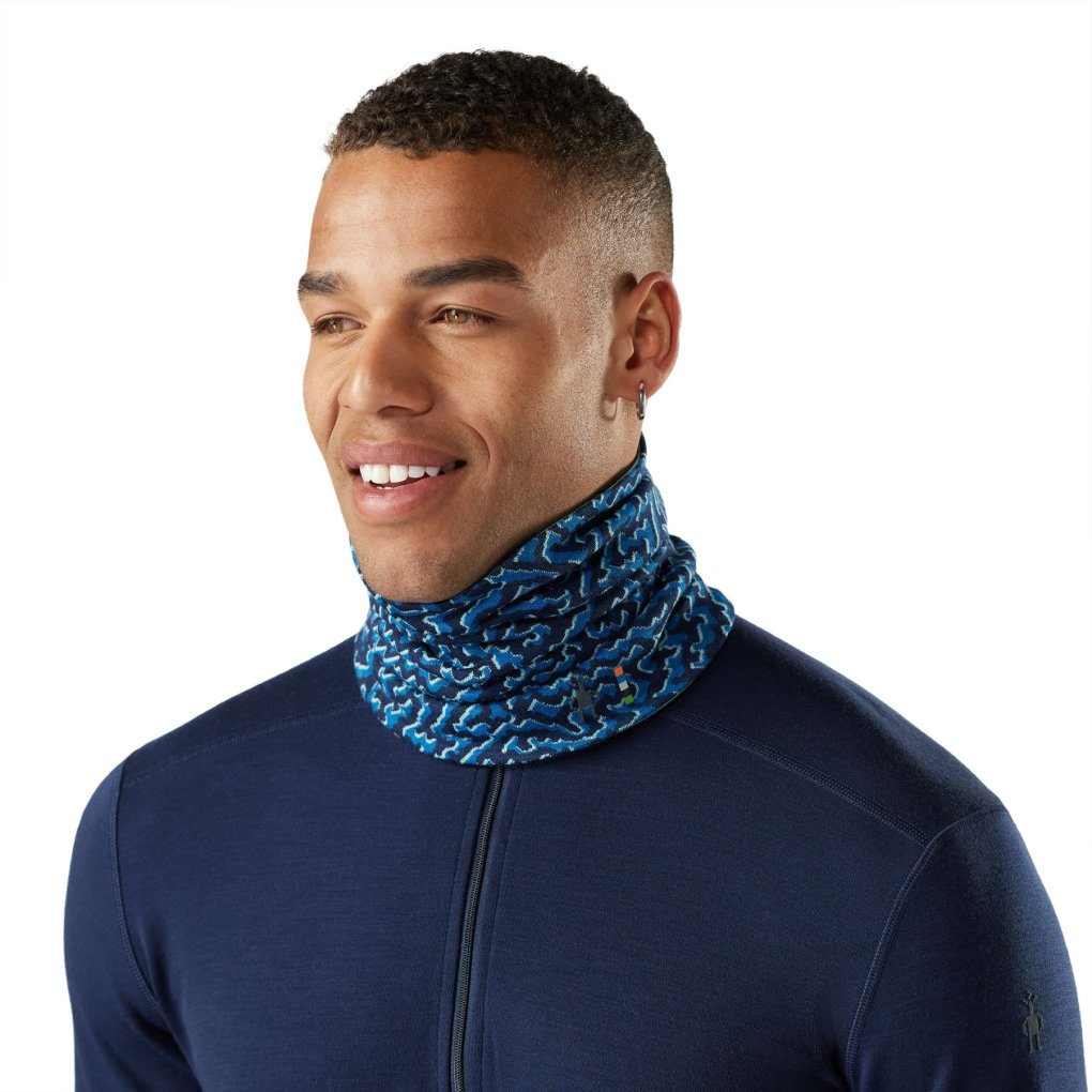 SmartWool Thermal Merino Reversible Neck Gaiter - Q45 pacific blue retro line
