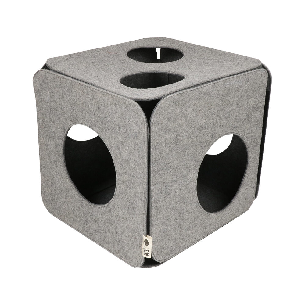 D&D Nala Felt Play Cube - 40 x 40 x 40 cm - Grey