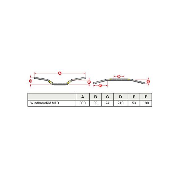 Pro Taper Contour Handlebar Kévin Windham diameter 28.6mm Universal - BlackRef: PTR0021