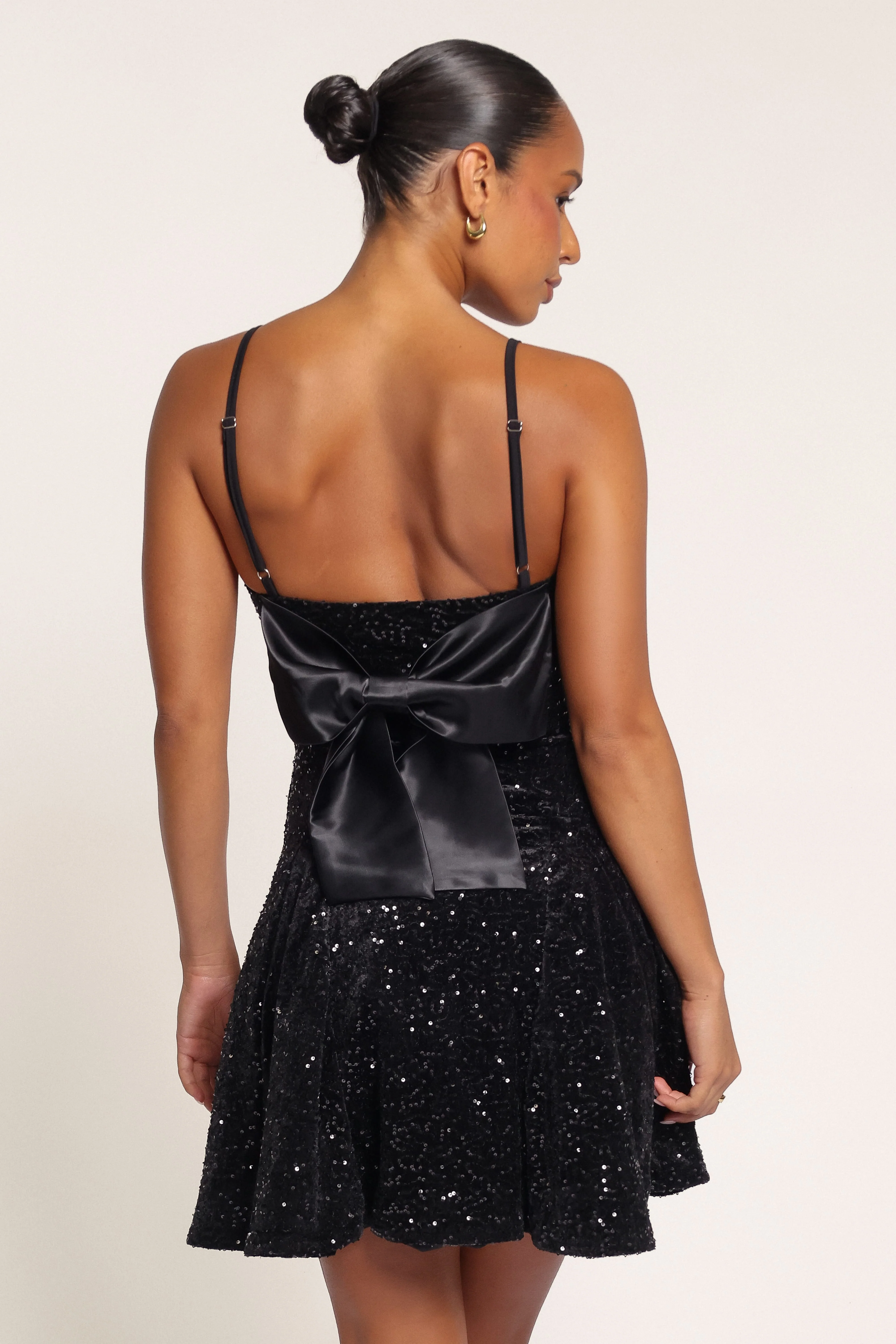 Maelyn Mini Dress - Black Sequin