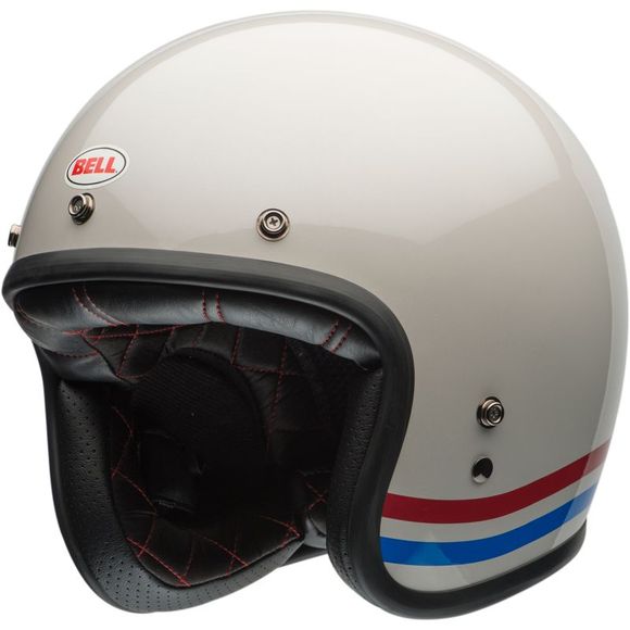 Jet Bell Custom 500 - Stripes - White helmetRef: EL0726
