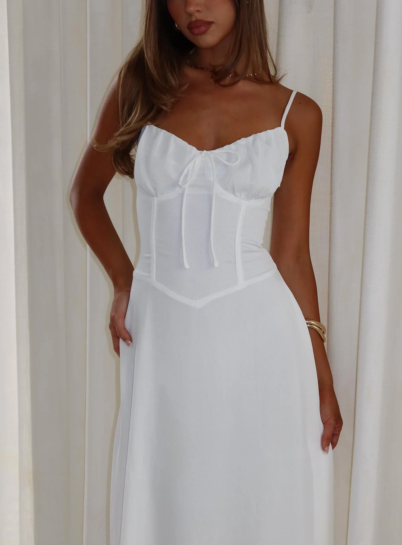 Members Only Maxi Dress White