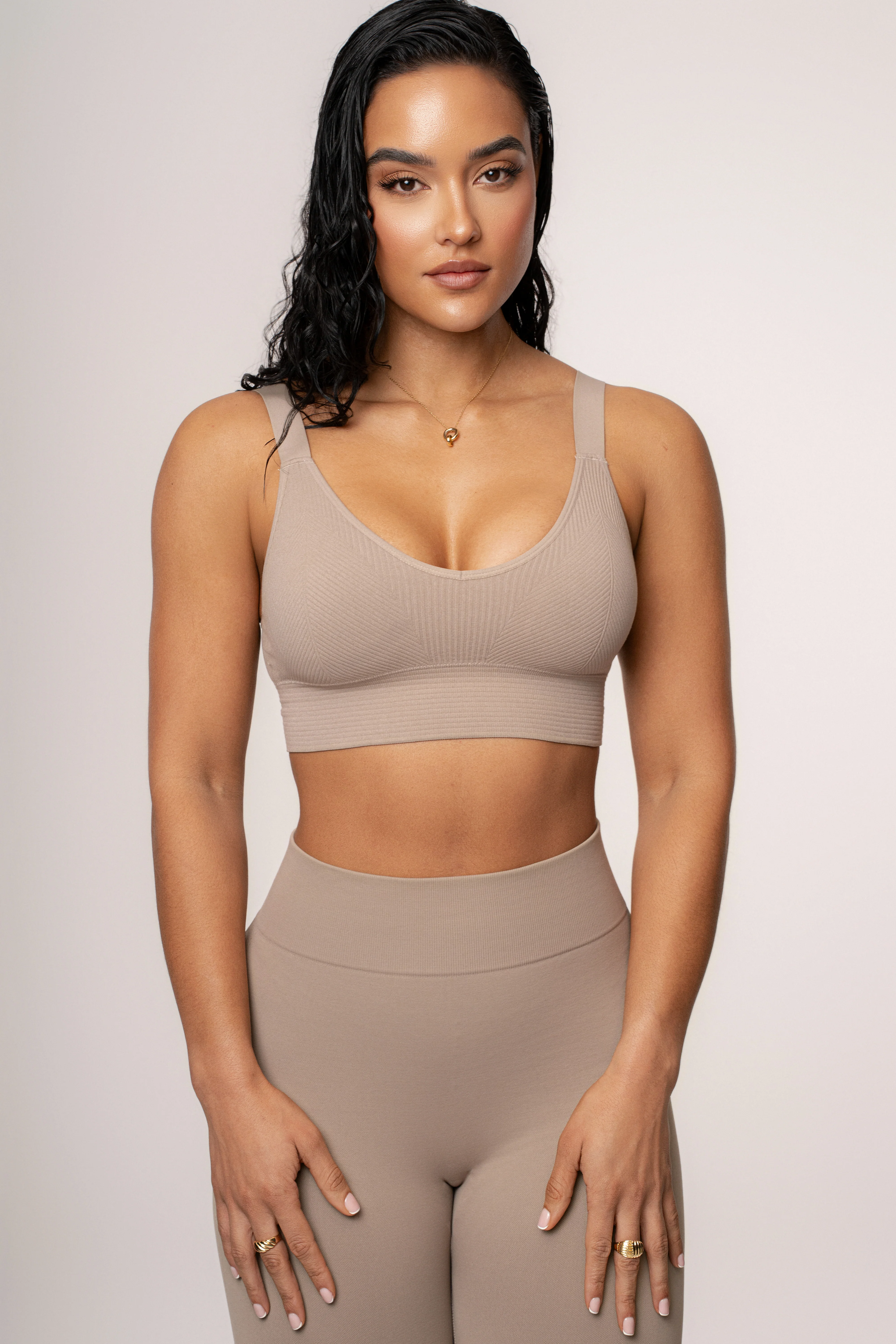 Beige New Flow Active Top