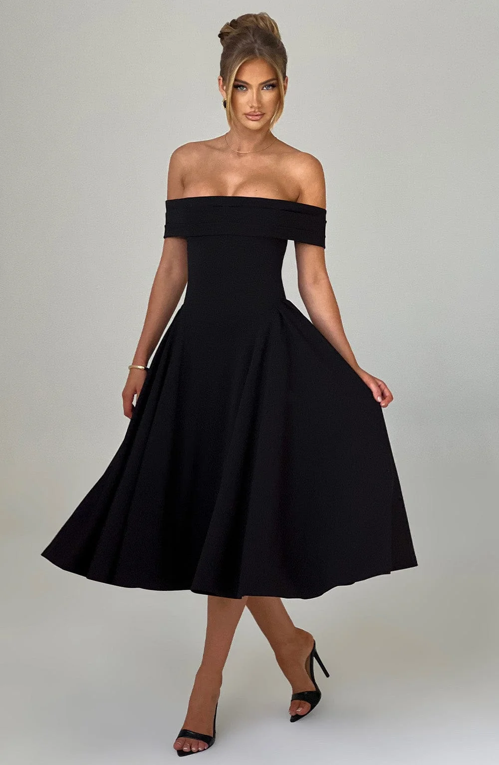 Miranda Midi Dress - Black