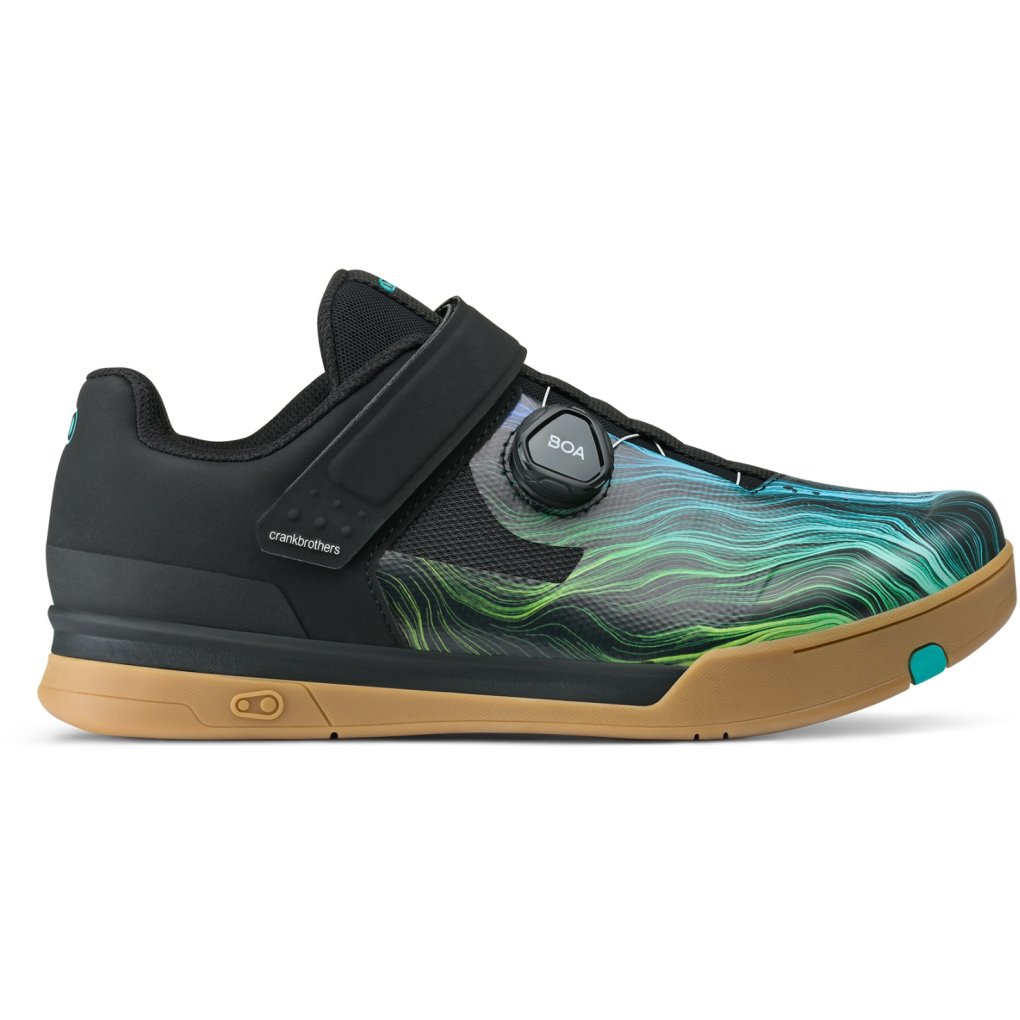 Crankbrothers Mallet BOA® MTB Shoes - Swirl Limited Edition - black/blue/gum