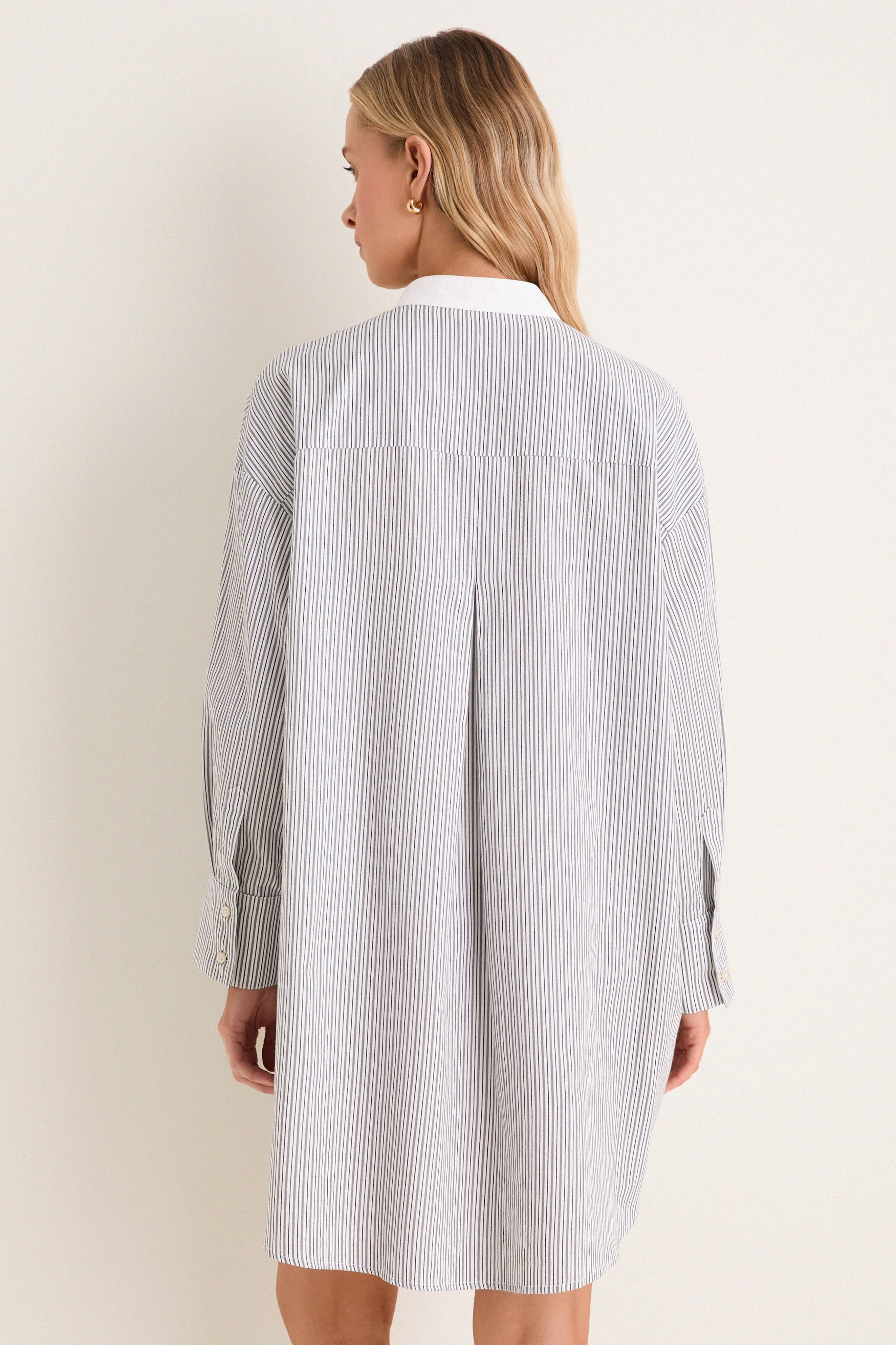 Evergreen Stripe Arlington Shirt Dress