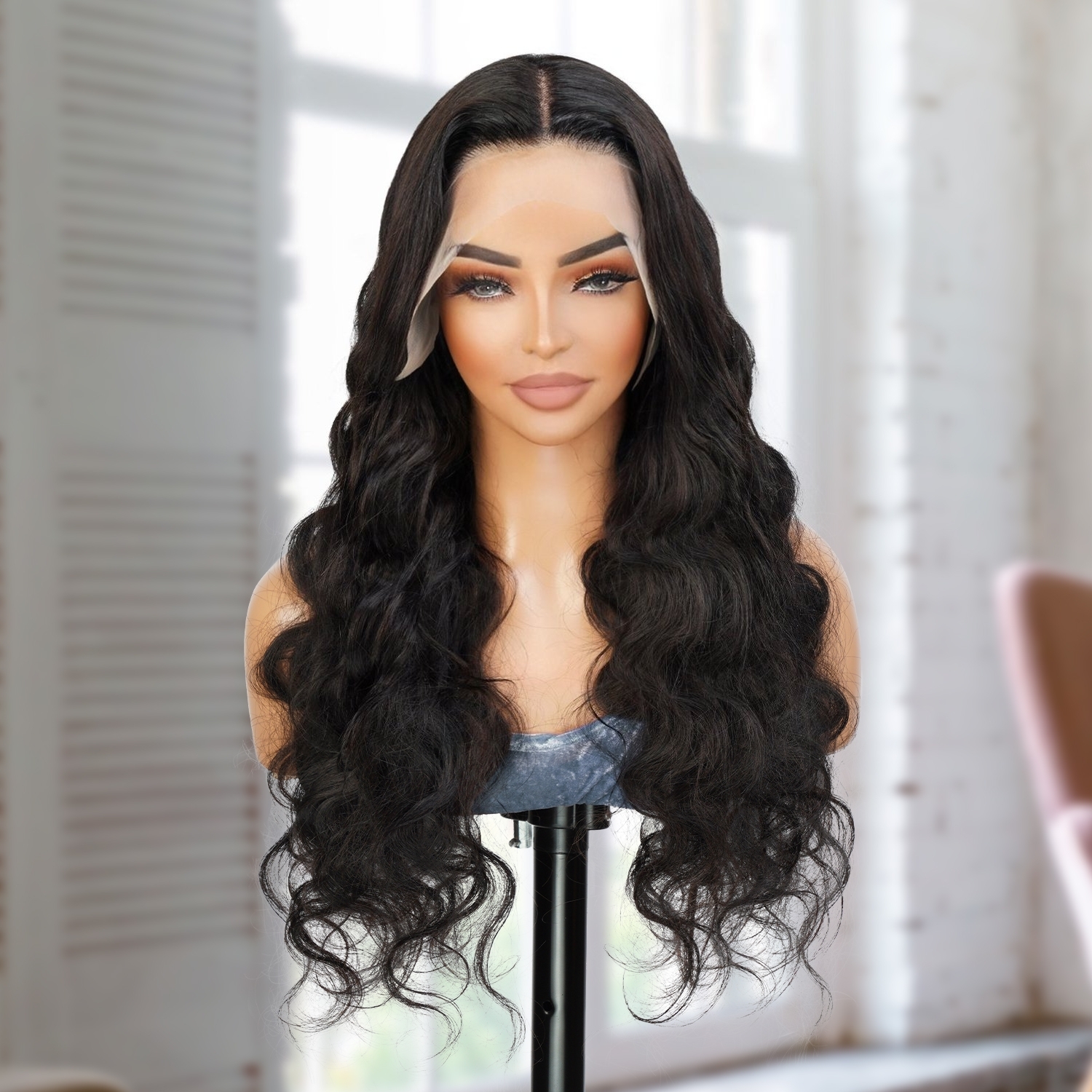 Brazilian Virgin Remy Human Hair Pre Bleached HD Lace Front Wig Catch 13X6 Body 24