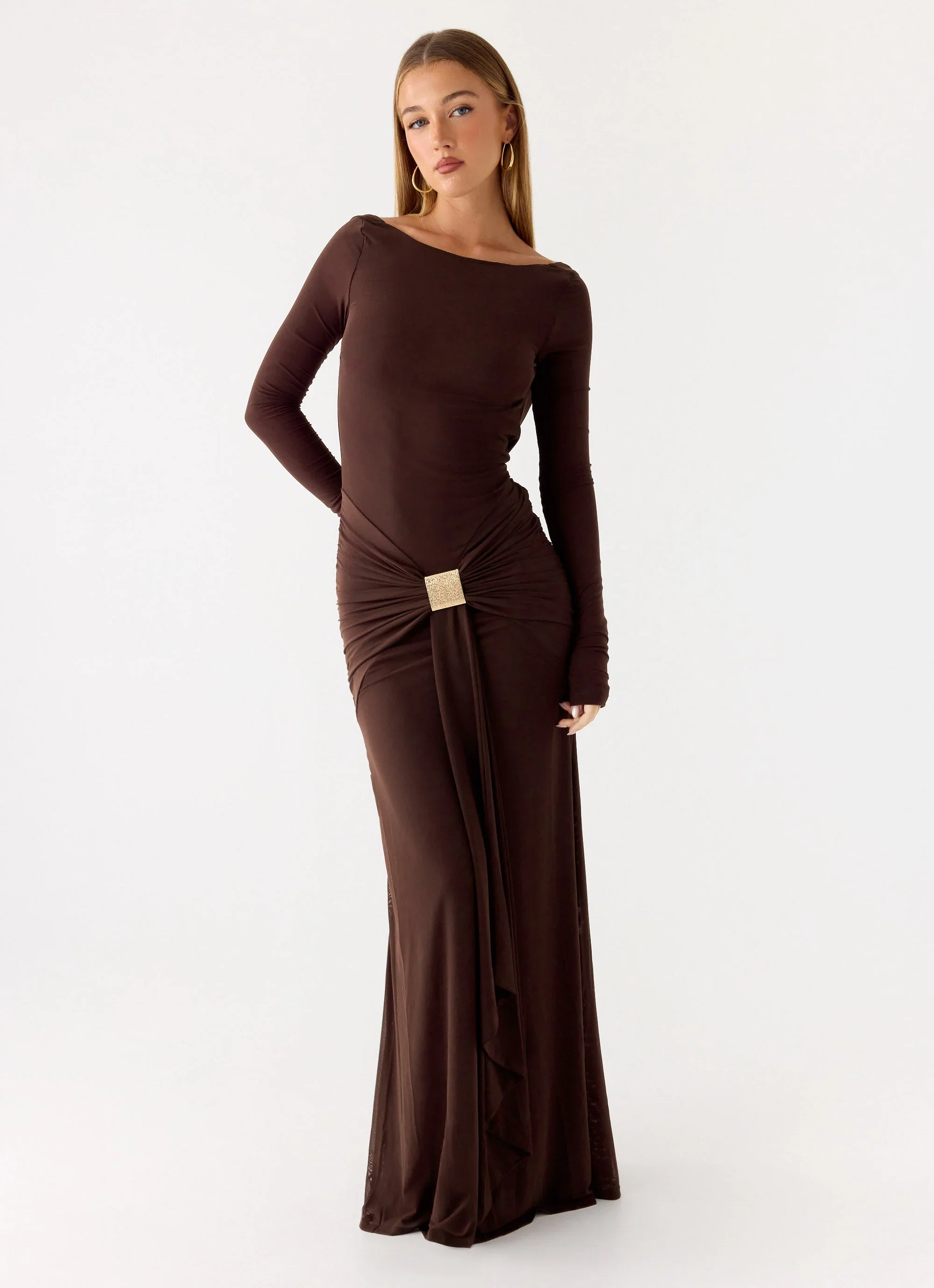 Dray Maxi Dress - Chocolate