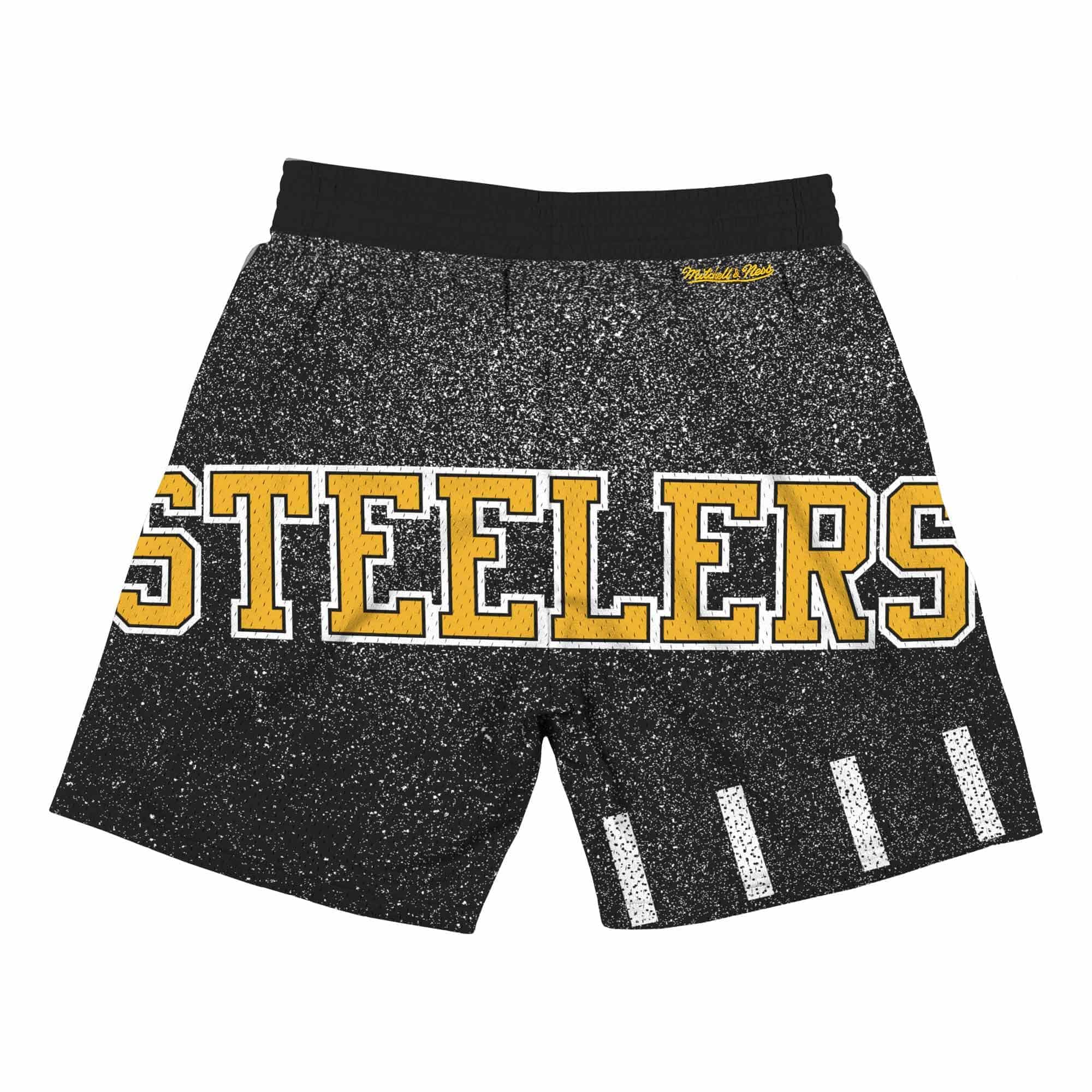 Pittsburgh Steelers Jumbotron Throwback Mitchell & Ness NFL Shorts Black