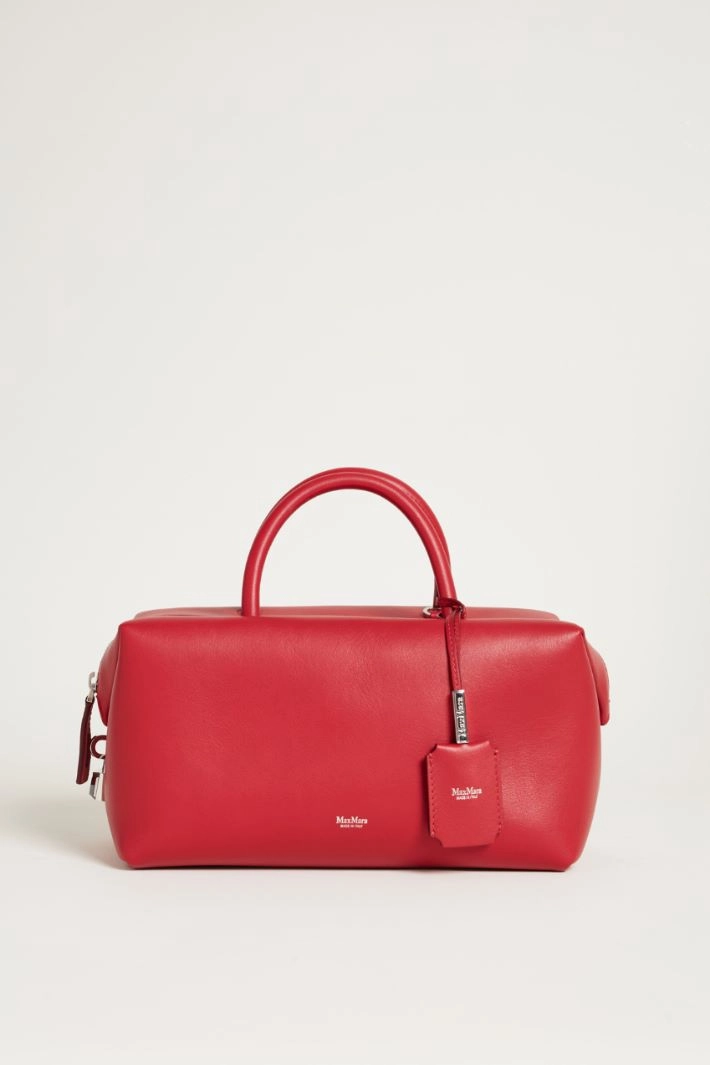Leather Boston bag - RED