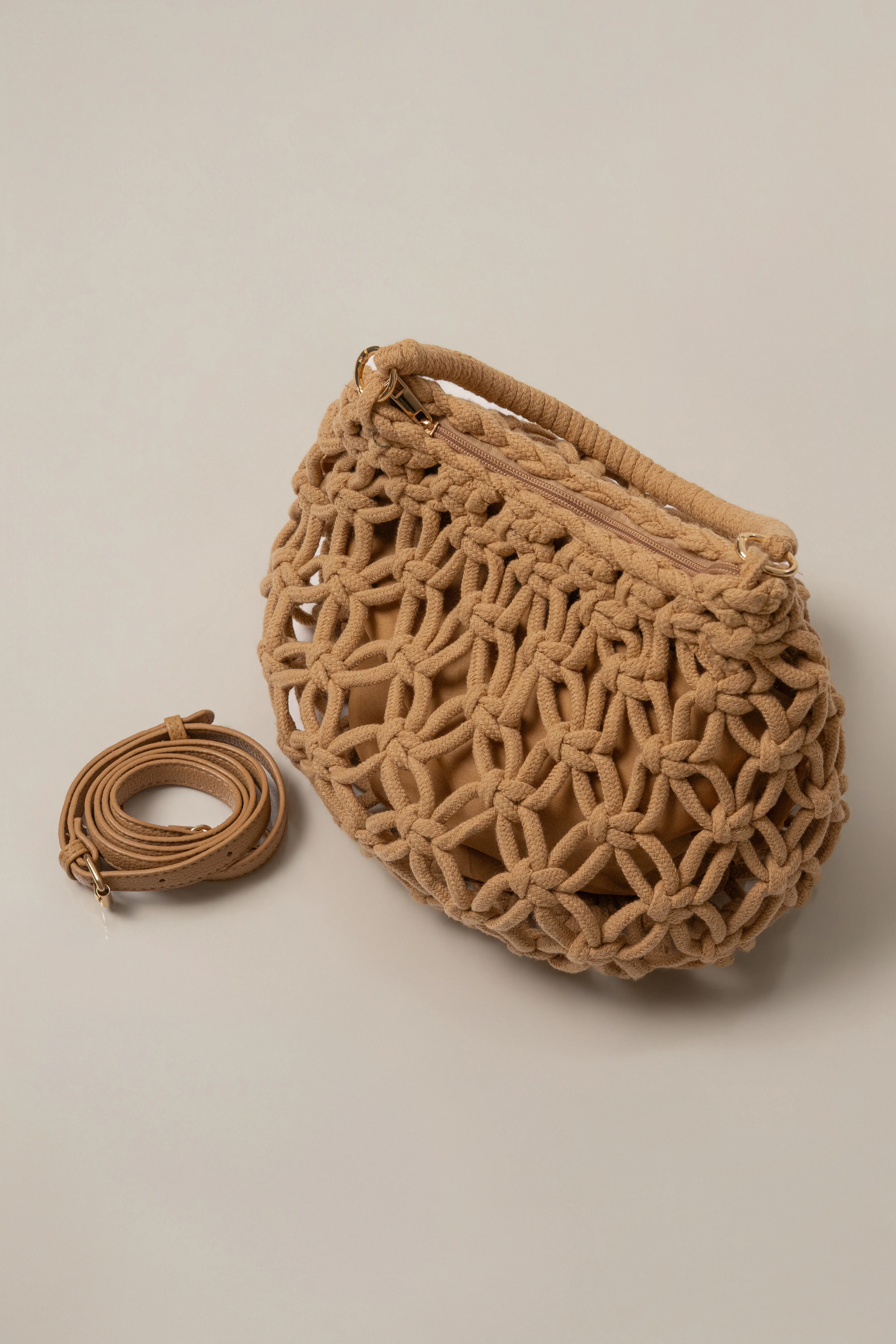 Beige Warm Waters Woven Bag