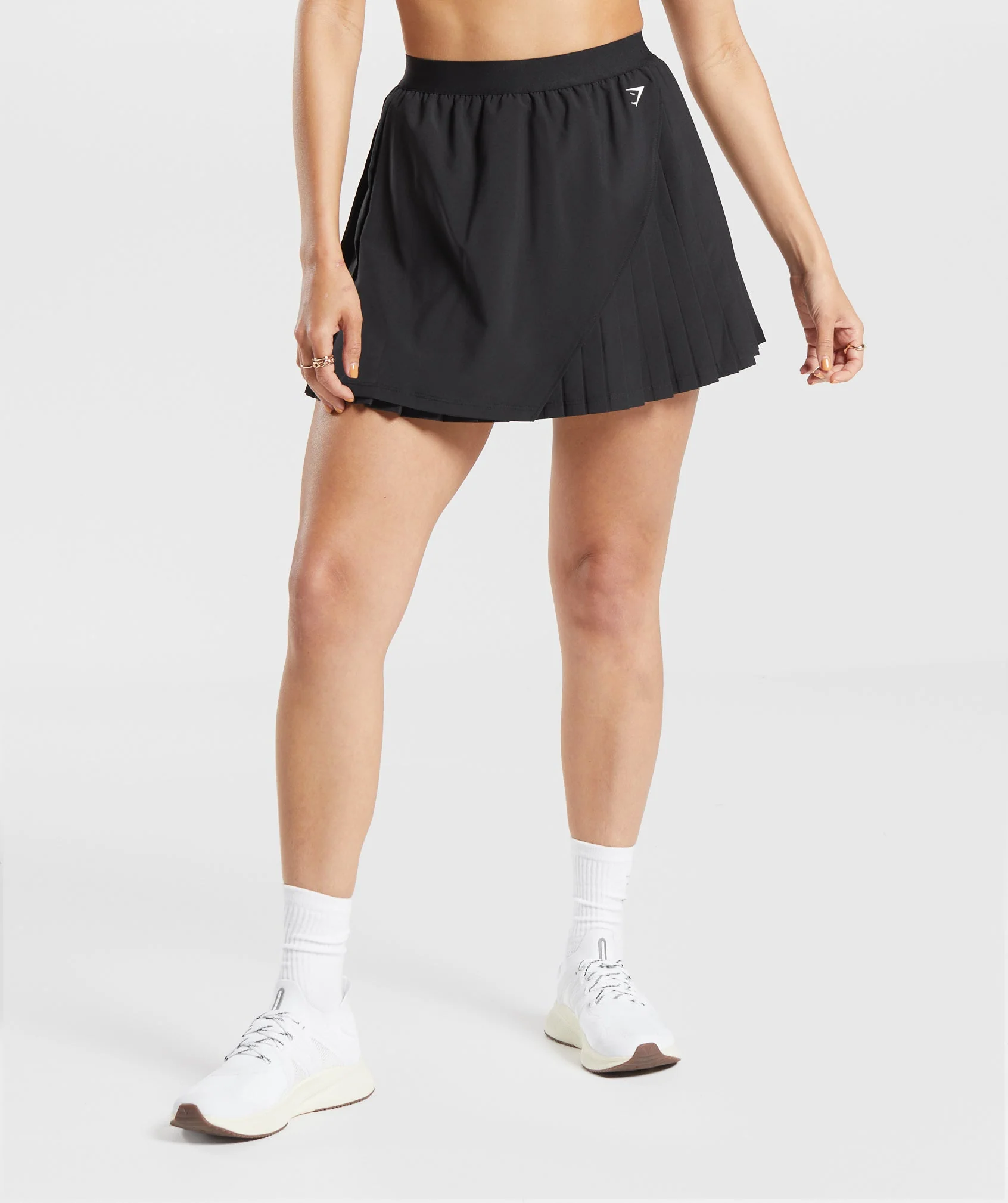 Pleated Skort Black