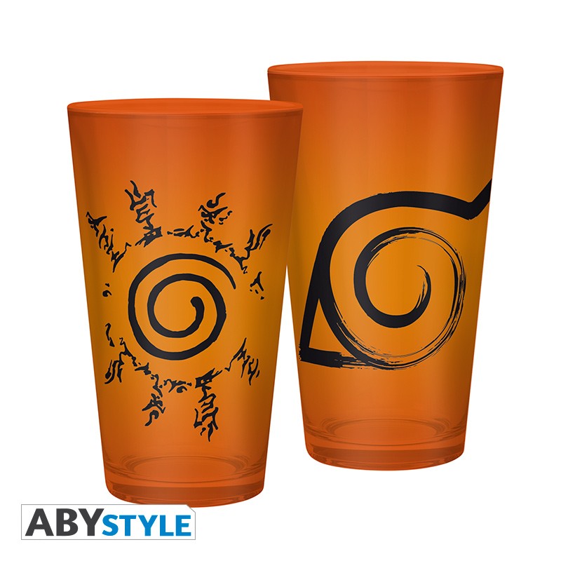NARUTO SHIPPUDEN Large Glass Konoha & Seal