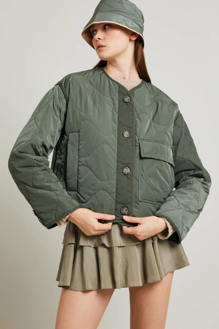 Quilted jacket - KHAKI
