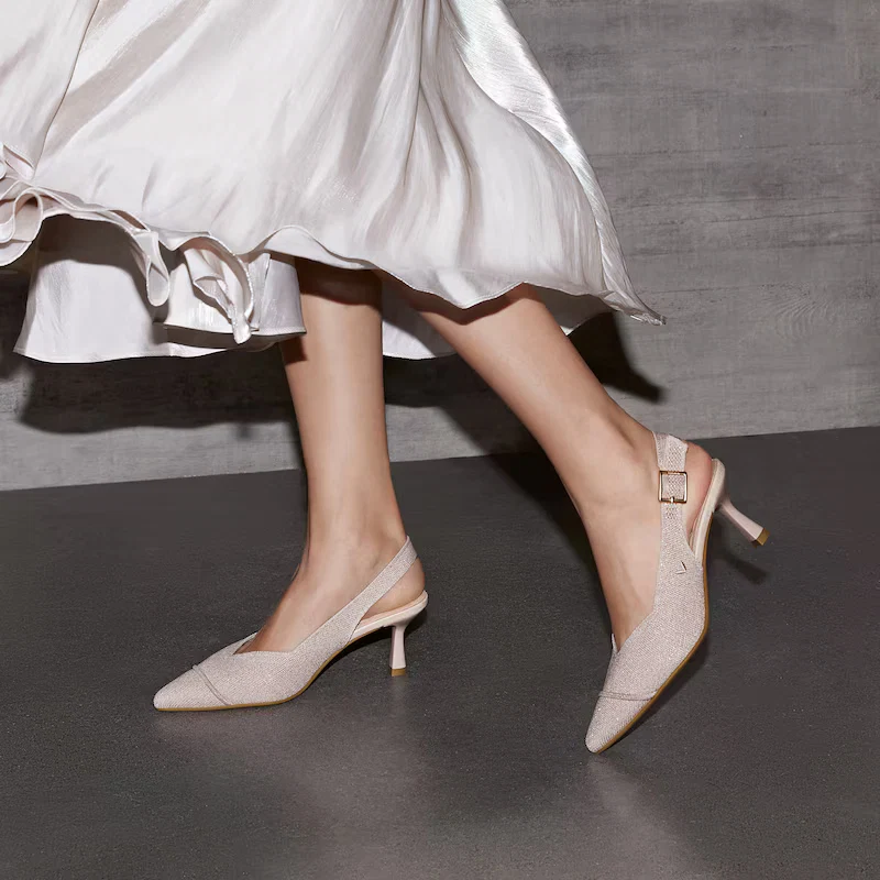 Pointed-Toe Slingback Heels (Addison)