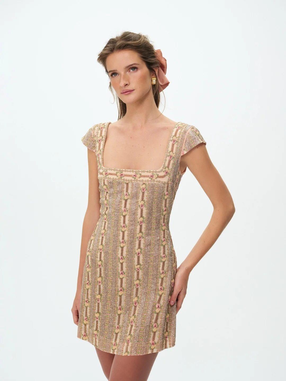 Niko Beaded Mini Dress
