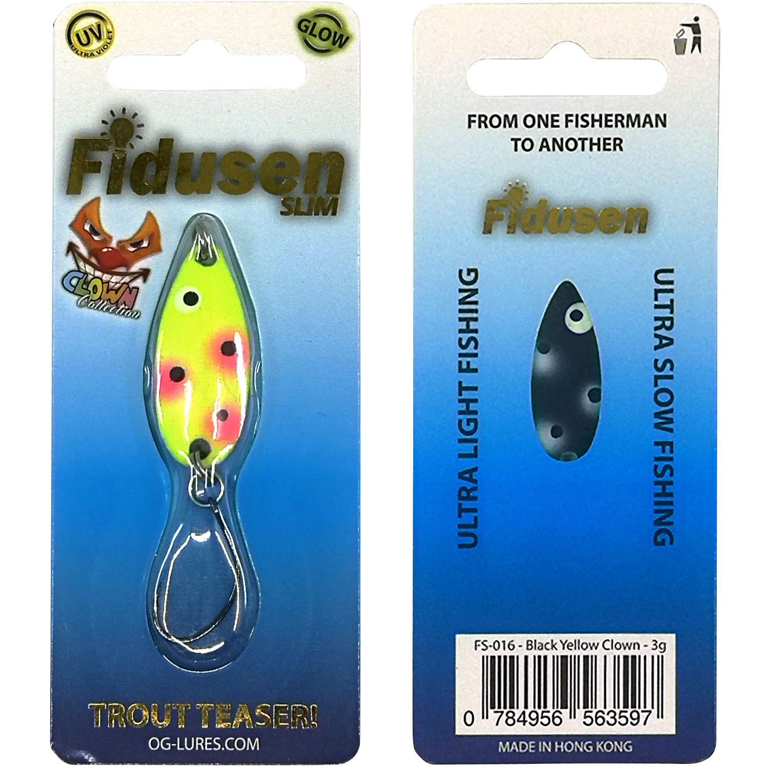 Westin Micro Bait Fidusen Slim (Black Yellow Clown)