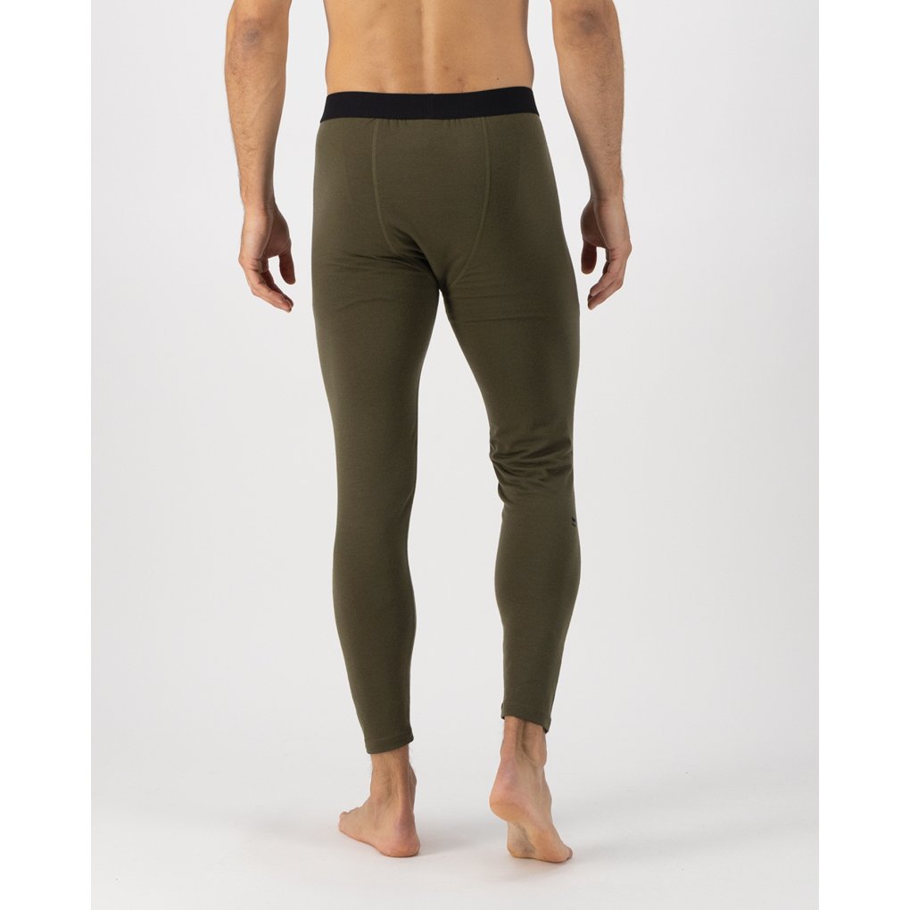 Mons Royale Cascade Merino Base Layer Leggings Men - dark olive