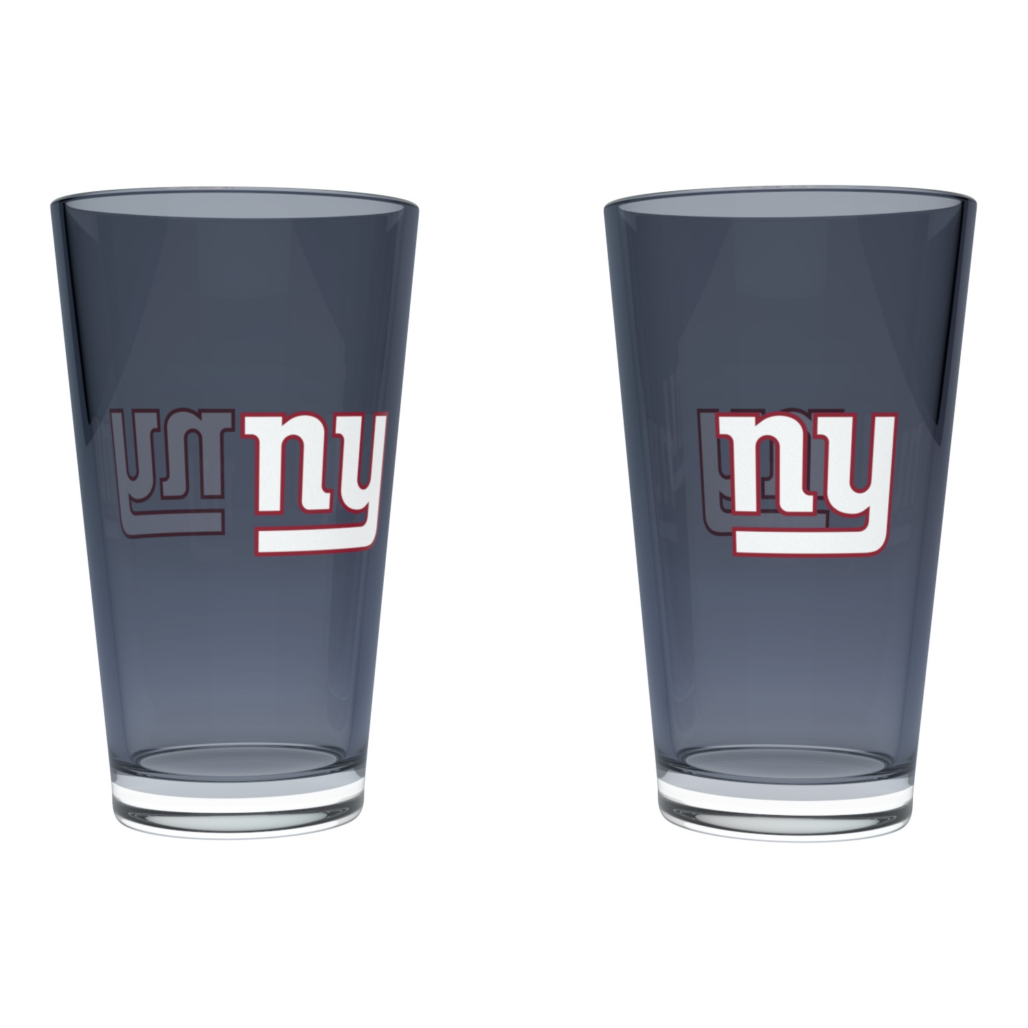 New York Giants Team Color NFL Pint Glass Set (2-Piece)