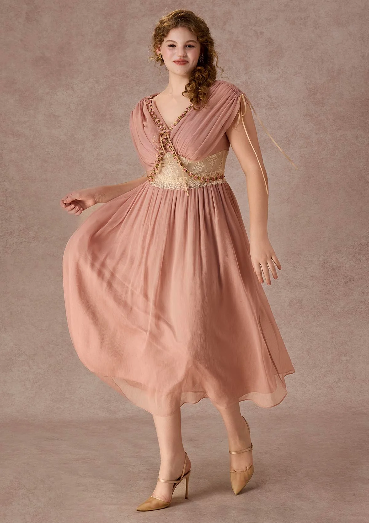 Curve&Plus Rose Olive Dress