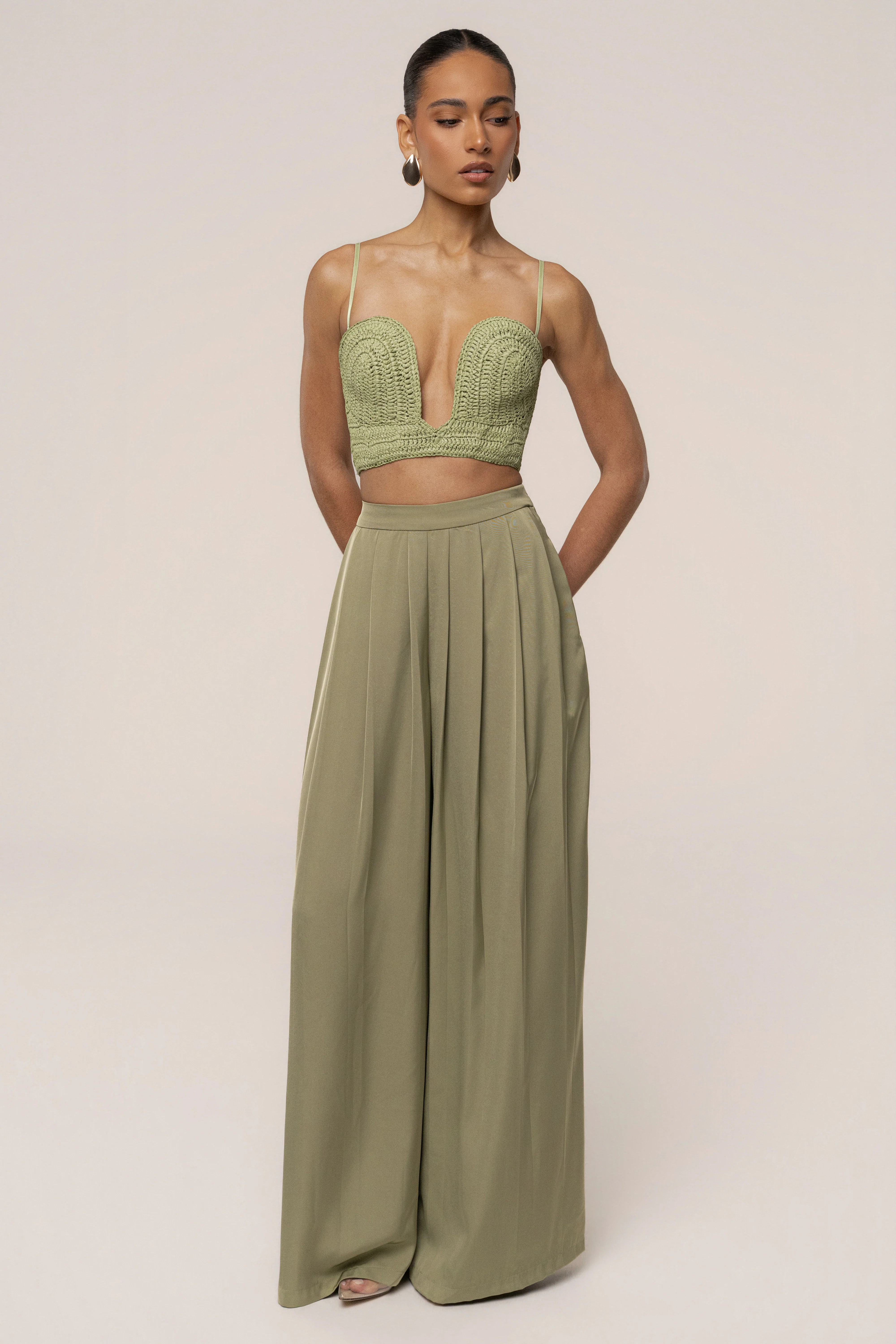 Moss Sail Away Texture Bustier