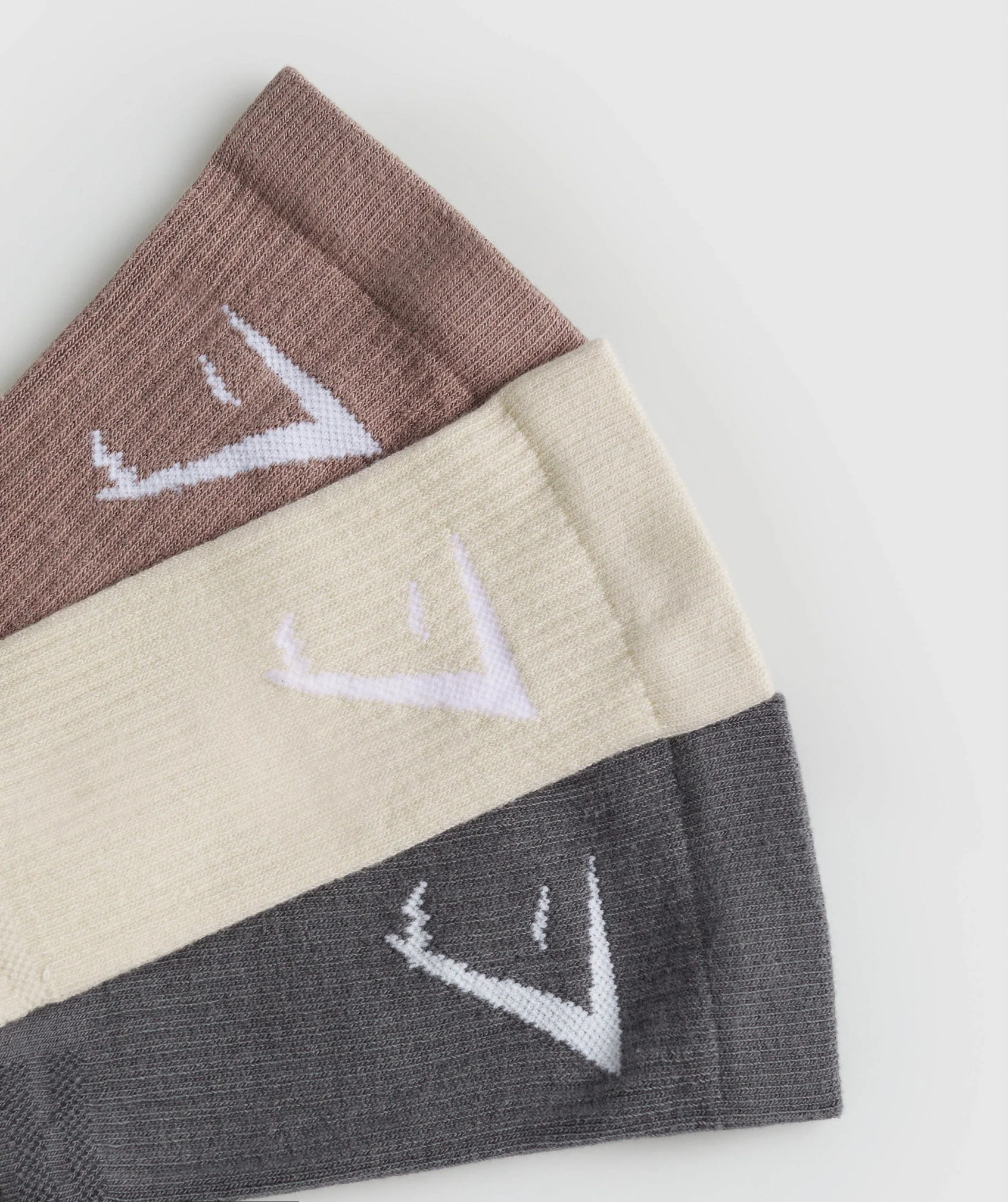 Crew Socks 3pk Ecru White/Mocha Mauve/Brushed Grey