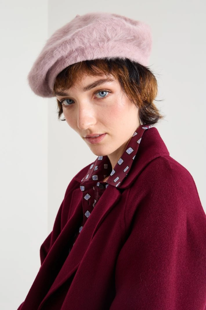 Angora beret - PINK