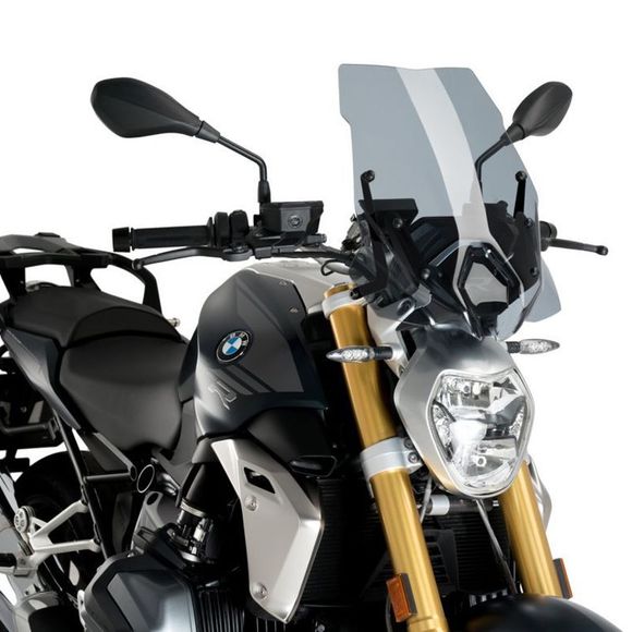Puig TOURING windshield COMPATIBLE WITH ORIGINAL BMW SUPPORT - GreyBMW 1200 R 1250 R - 2023 - 2024Ref: PUI0188