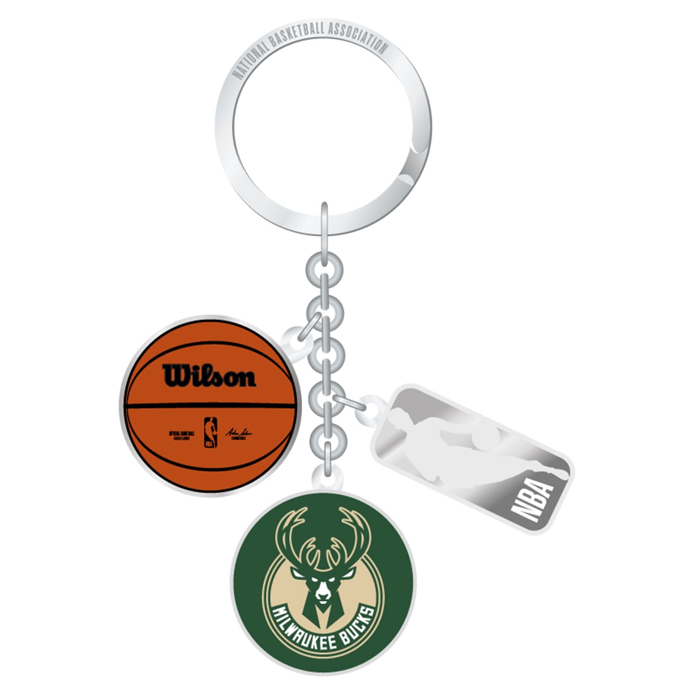 Milwaukee Bucks NBA Charm Key Ring