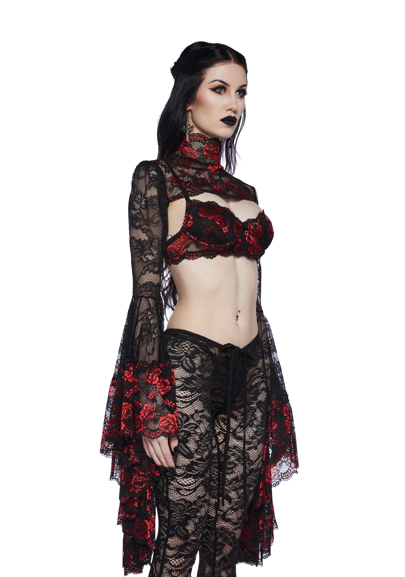 Gothic Fires Lace Shrug