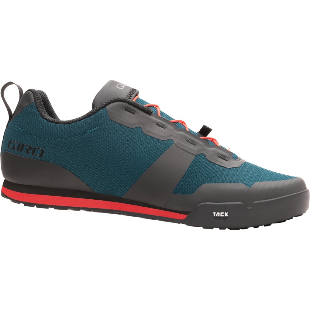 Giro Tracker Fastlace Flatpedal MTB Shoes Men - harbor blue/bright red