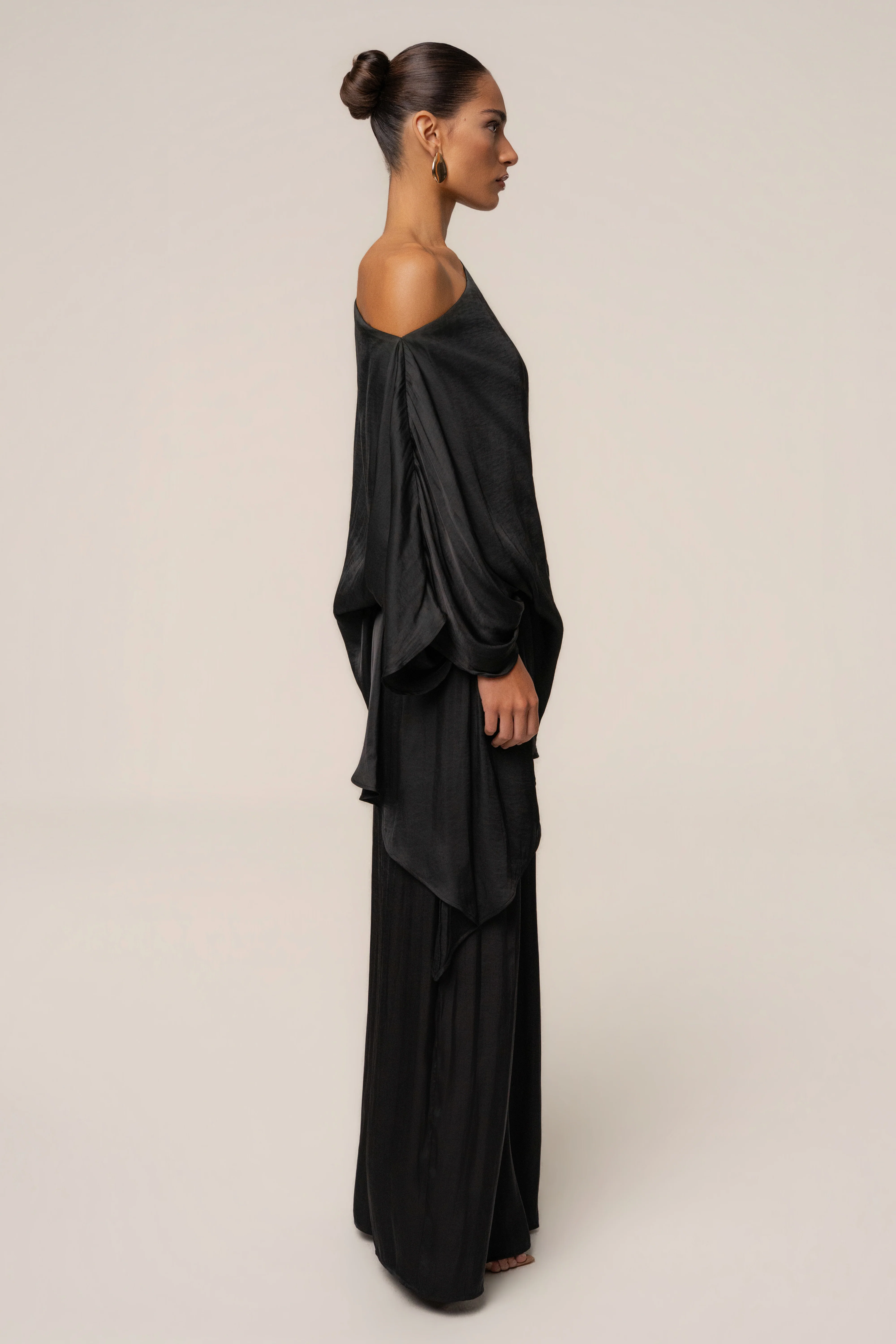 Black Brisa Drape Top