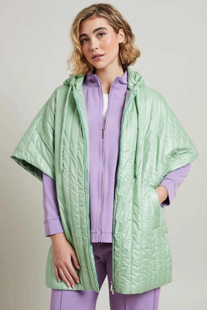 Quilted padded cape - MINT GREEN