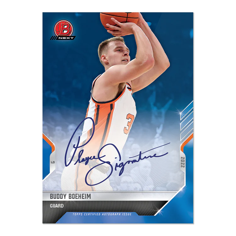 On-Card Auto # to 49 - Buddy Boeheim - 2022 Bowman NEXT TOPPS NOW® Basketball Card 27B