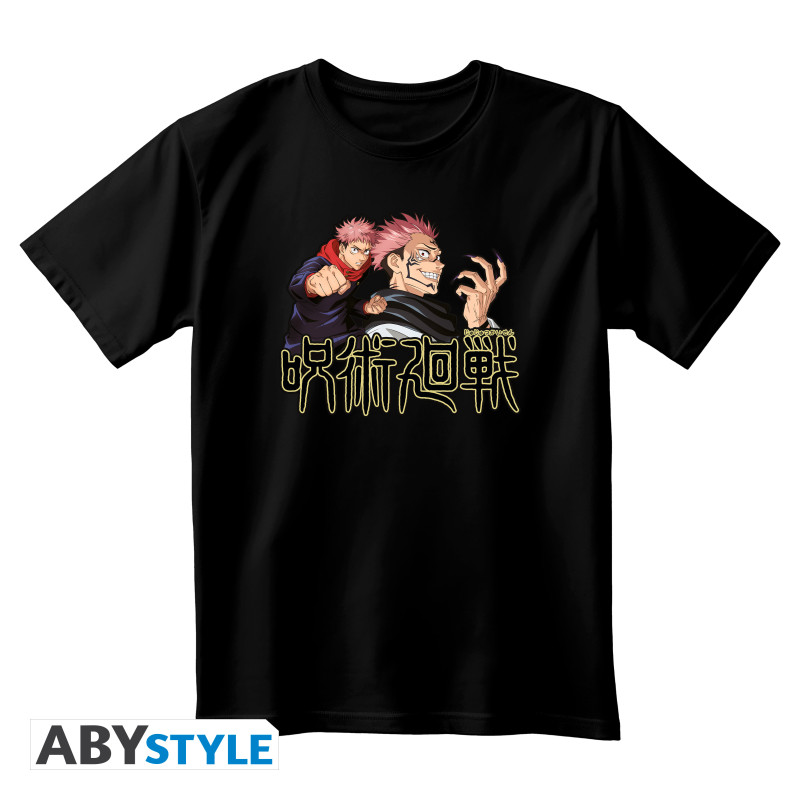 JUJUTSU KAISEN Unisex black Tshirt Itadori & Sukuna