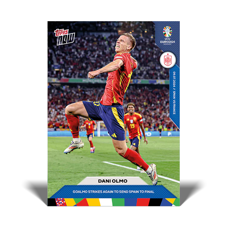 Dani Olmo - Goalmo strikes again to send Spain to final - EURO 2024 TOPPS NOW® Card 55