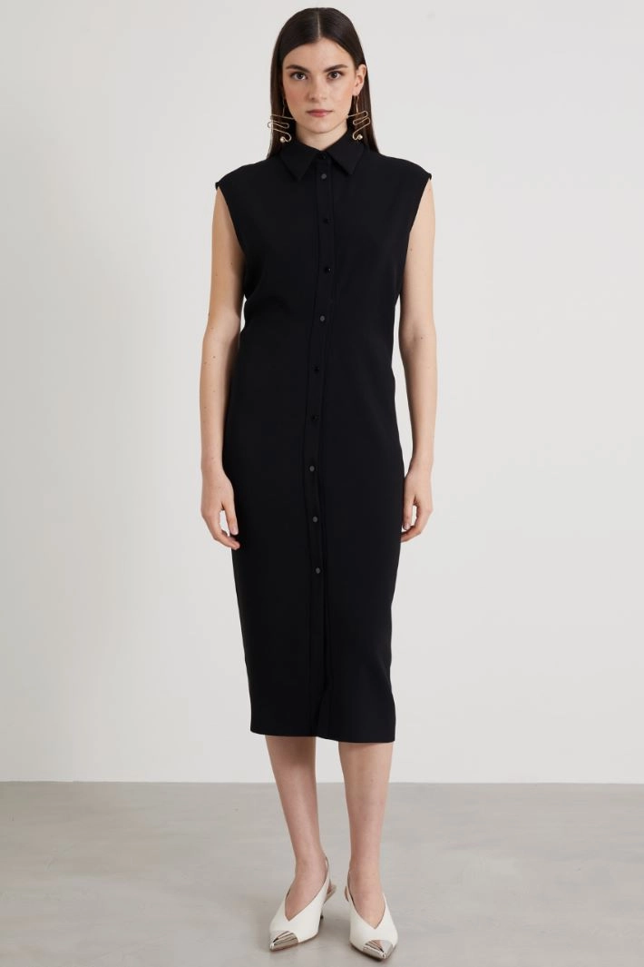 Cady longuette dress - BLACK