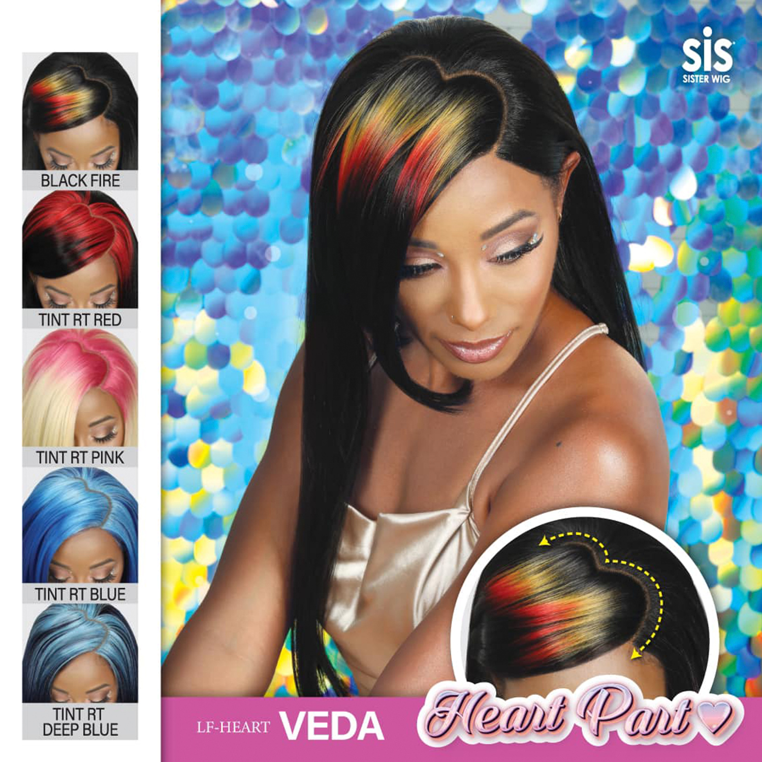 Zury Sis HD Lace Front Wig Heart Part LF-HEART Veda