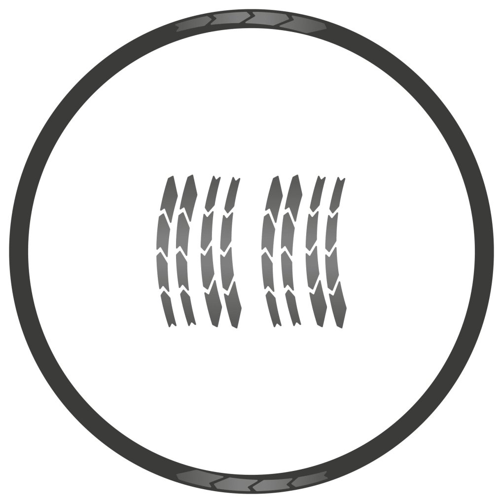 rie:sel design re:flex - Reflective Rim Stickers Set - stealth