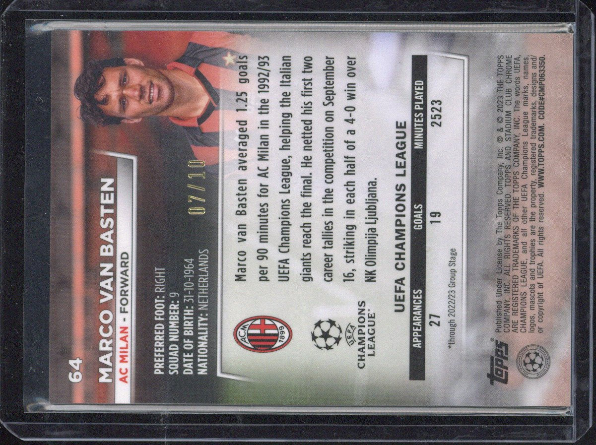 2023 Topps Stadium Chrome UCC Marco van Basten /10 #64